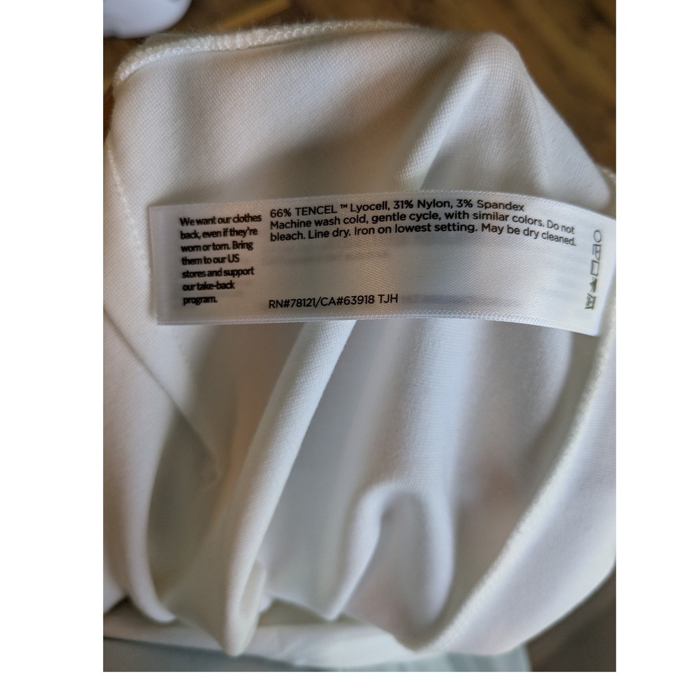 NWOT $198‎ Eileen Fisher White Ponte Straight Leg Stretch Casual Pants XS - Picture 11 of 13